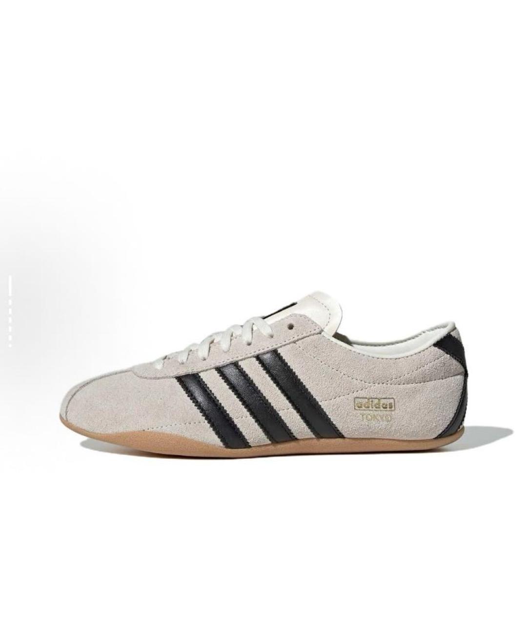 ADIDAS Бежевые замшевые низкие кроссовки / кеды, фото 4