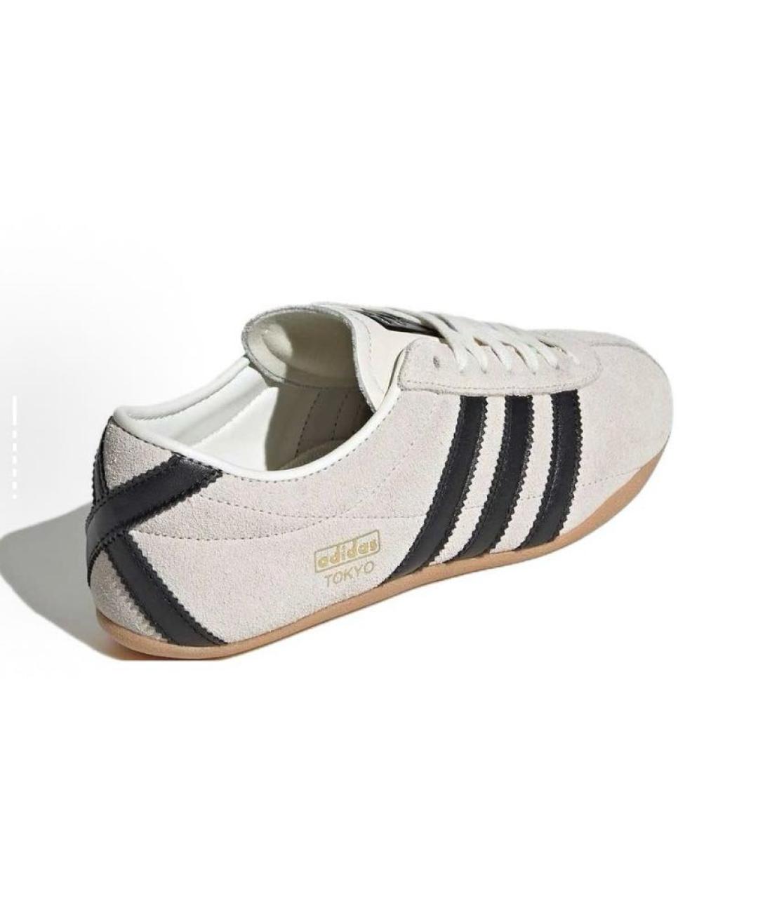 ADIDAS Бежевые замшевые низкие кроссовки / кеды, фото 5