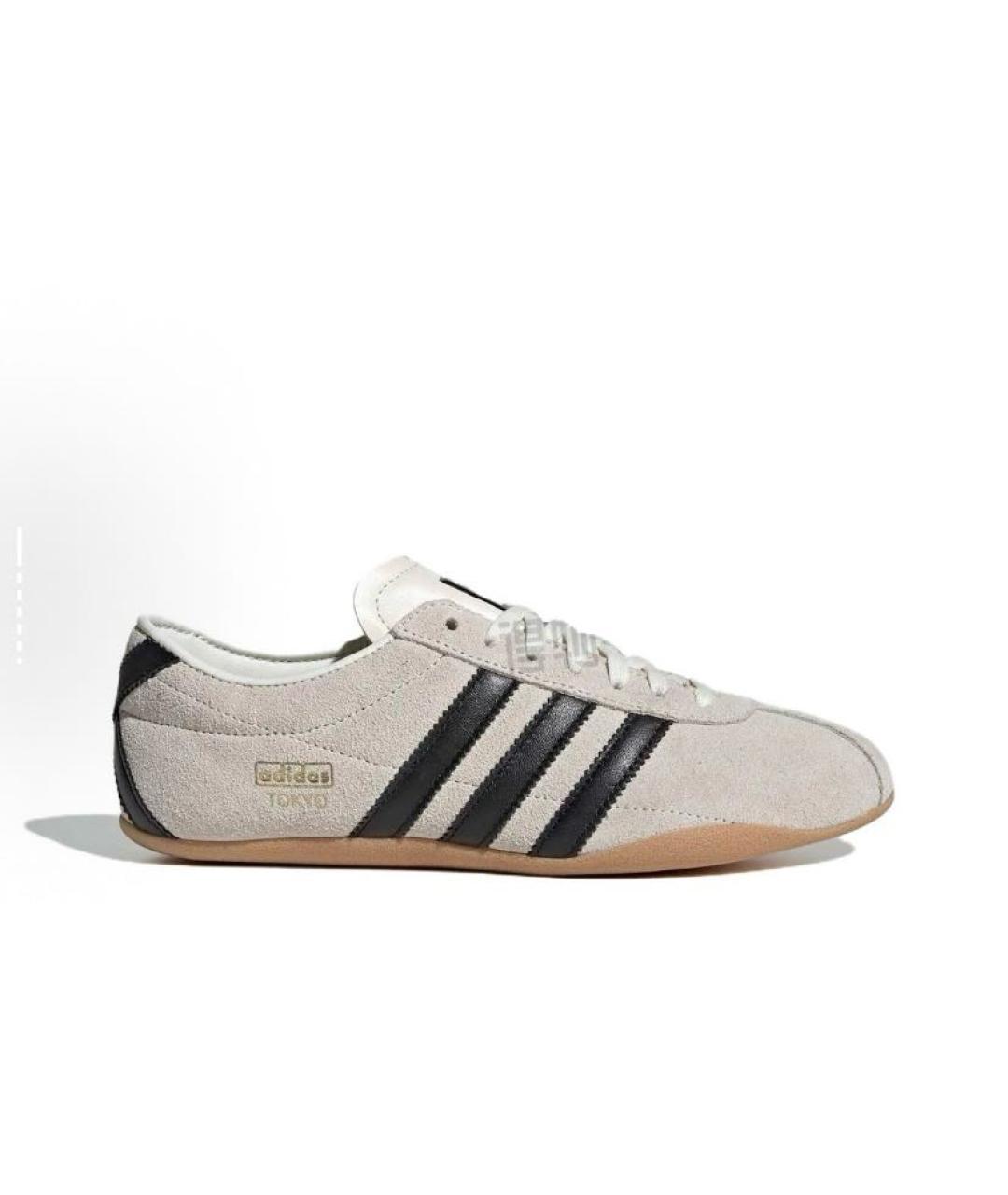 ADIDAS Бежевые замшевые низкие кроссовки / кеды, фото 6