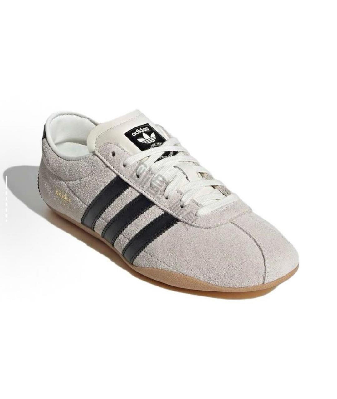 ADIDAS Бежевые замшевые низкие кроссовки / кеды, фото 3