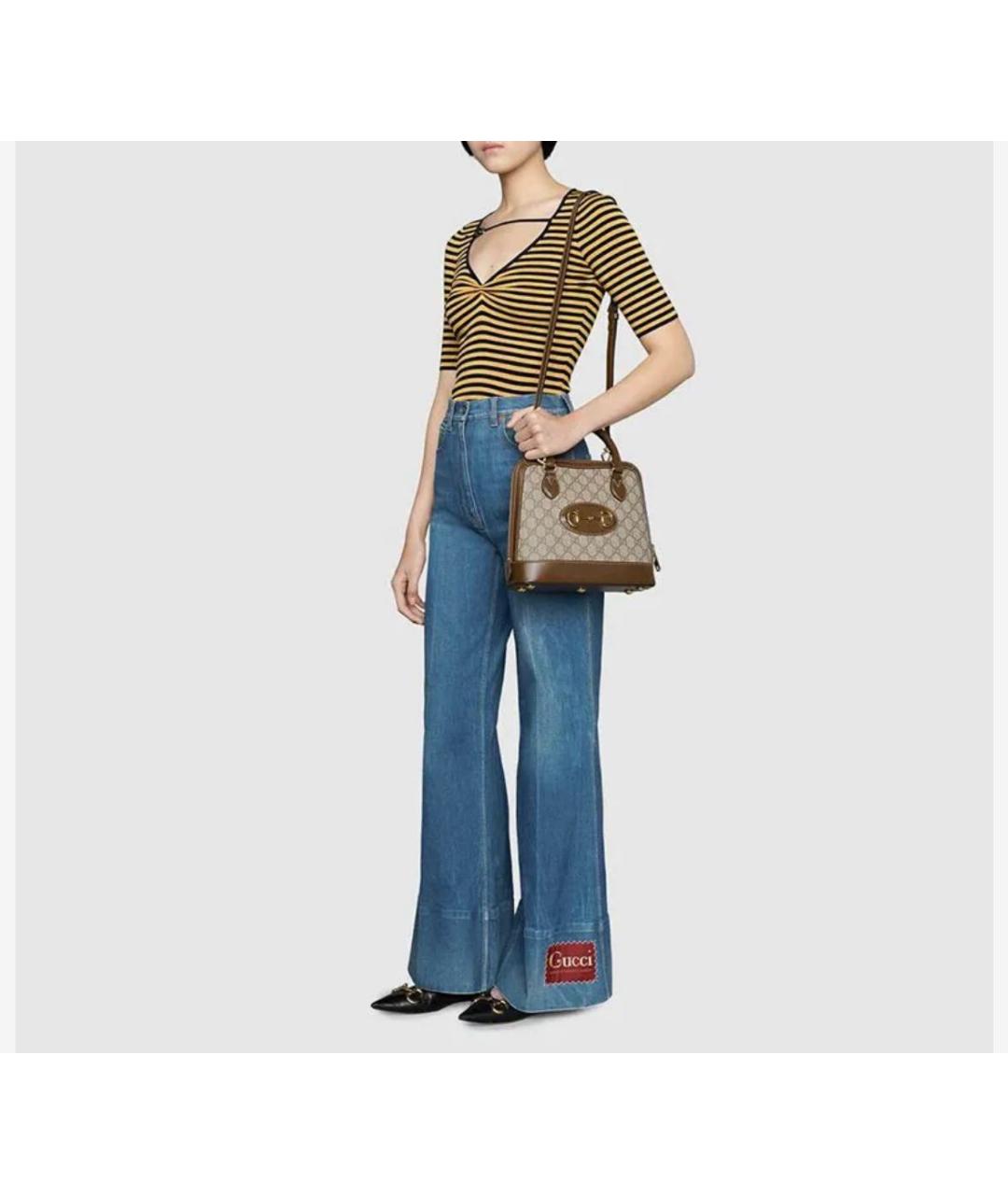 GUCCI Коричневая сумка с короткими ручками, фото 2