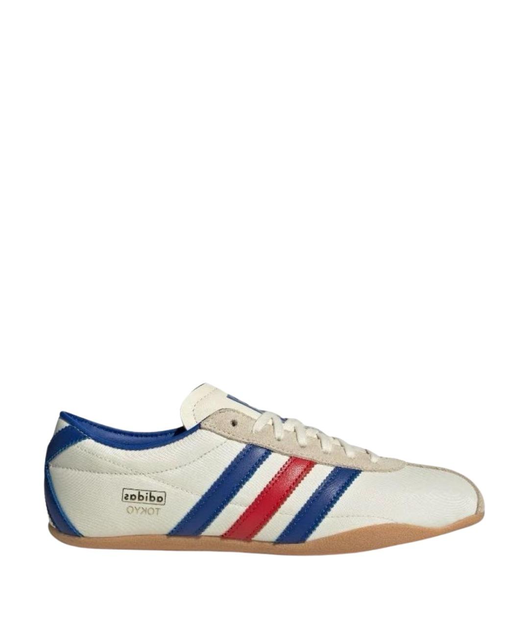 ADIDAS Бежевые кожаные низкие кроссовки / кеды, фото 1