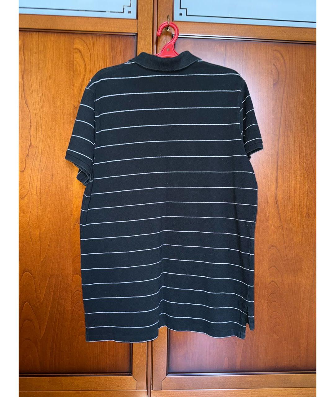 POLO RALPH LAUREN Черное хлопковое поло с коротким рукавом, фото 2