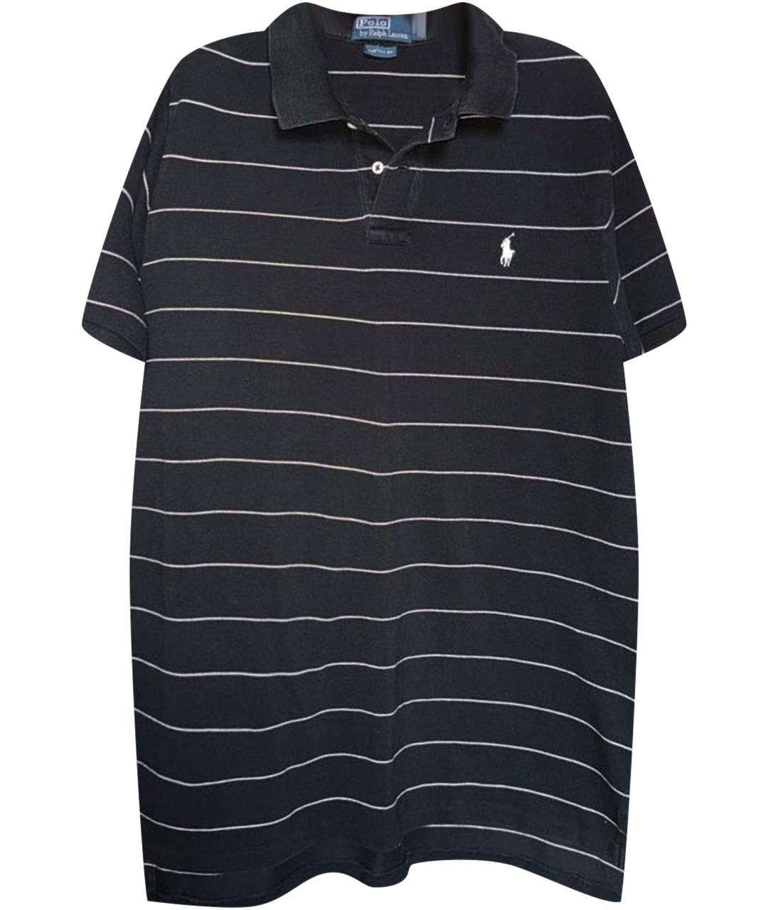 POLO RALPH LAUREN Черное хлопковое поло с коротким рукавом, фото 1