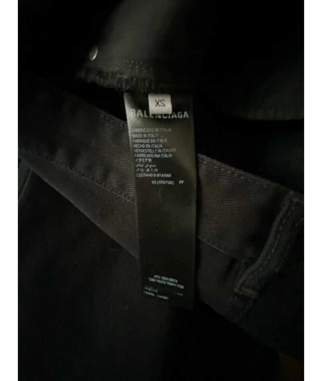 BALENCIAGA Черные хлопковые прямые джинсы, фото 4