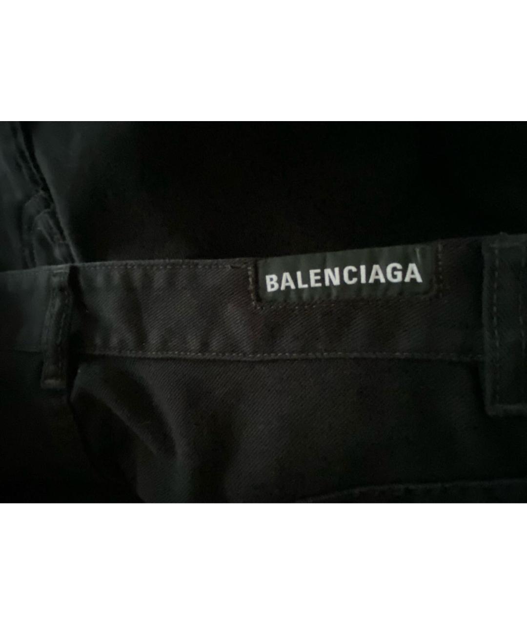 BALENCIAGA Черные хлопковые прямые джинсы, фото 5