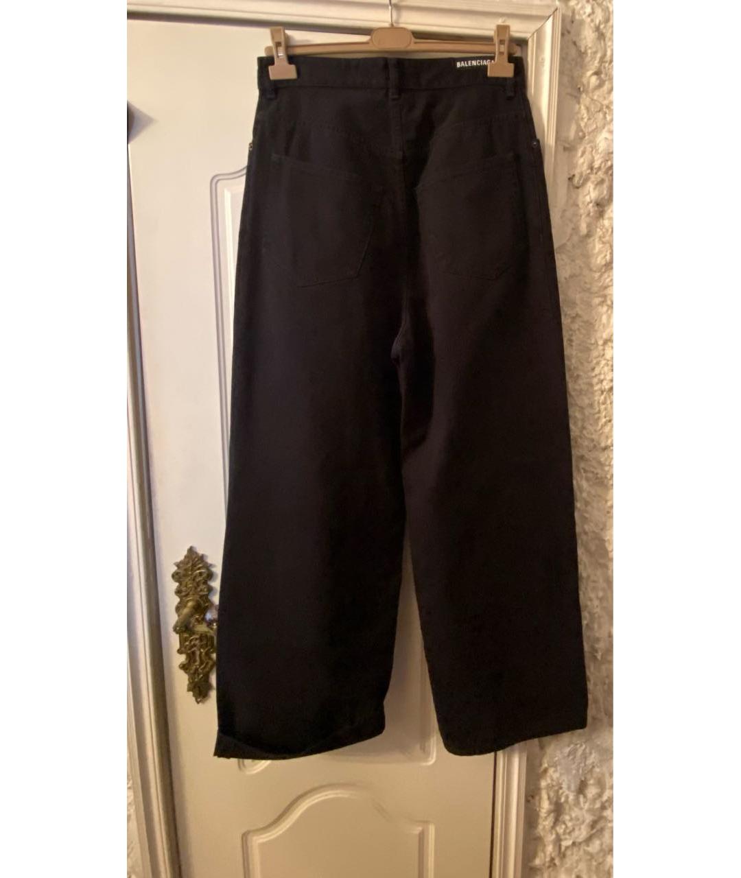 BALENCIAGA Черные хлопковые прямые джинсы, фото 2