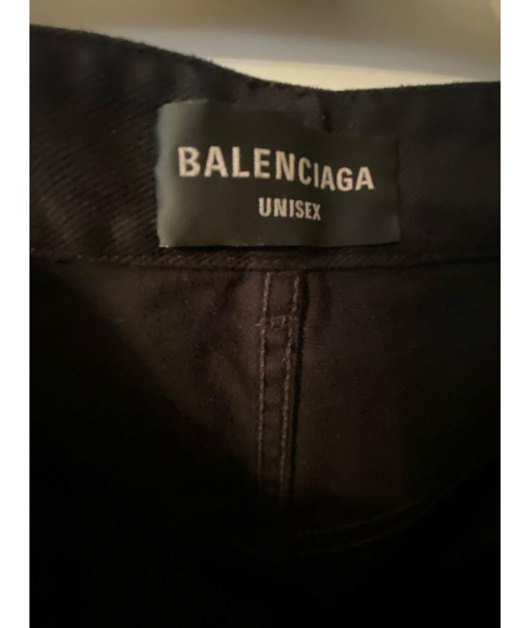 BALENCIAGA Черные хлопковые прямые джинсы, фото 3