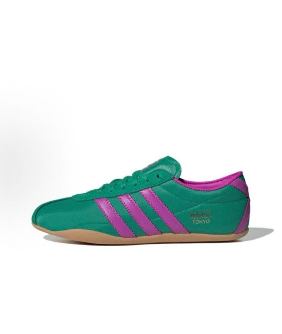 ADIDAS Зеленые текстильные низкие кроссовки / кеды, фото 5