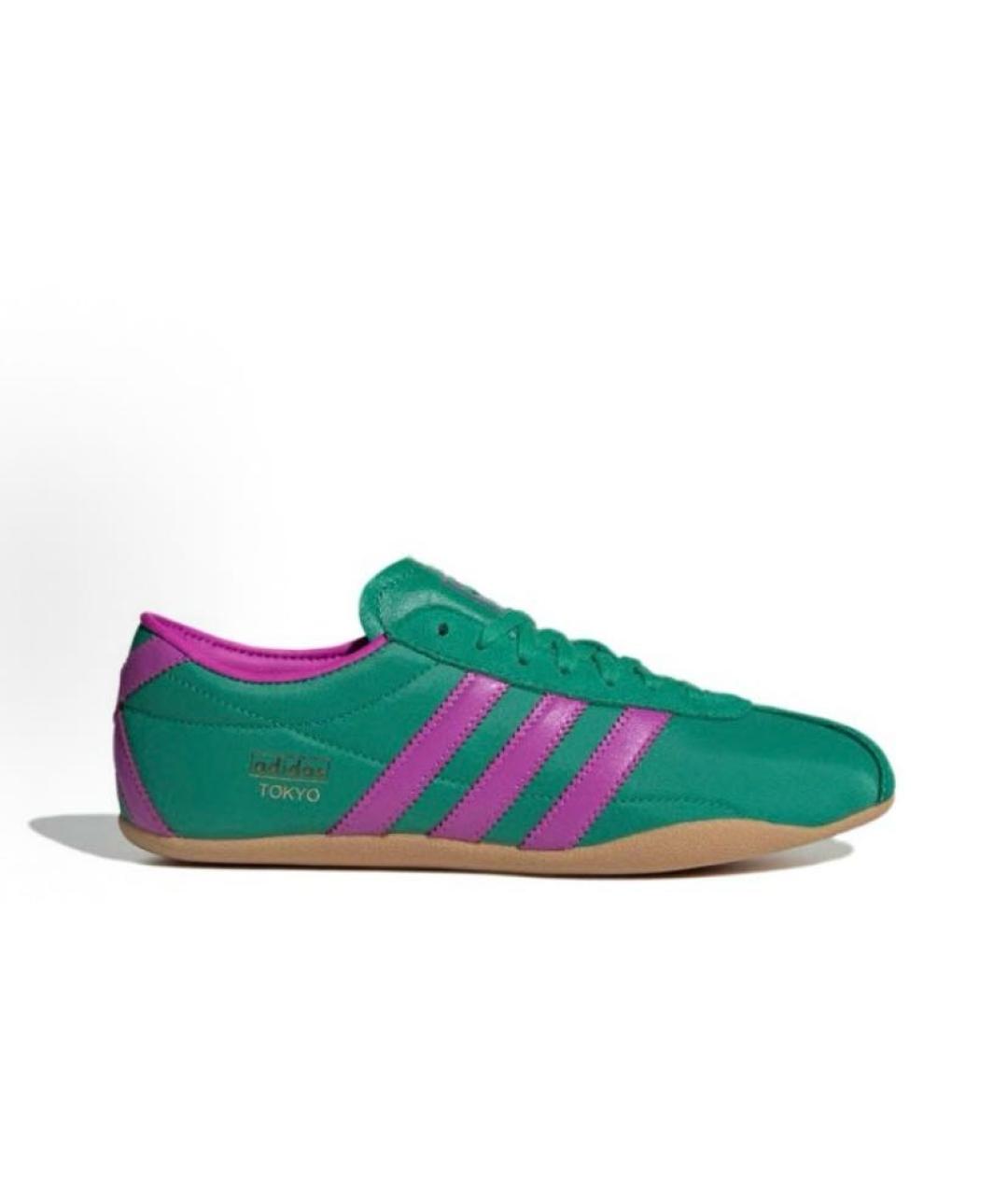 ADIDAS Зеленые текстильные низкие кроссовки / кеды, фото 6