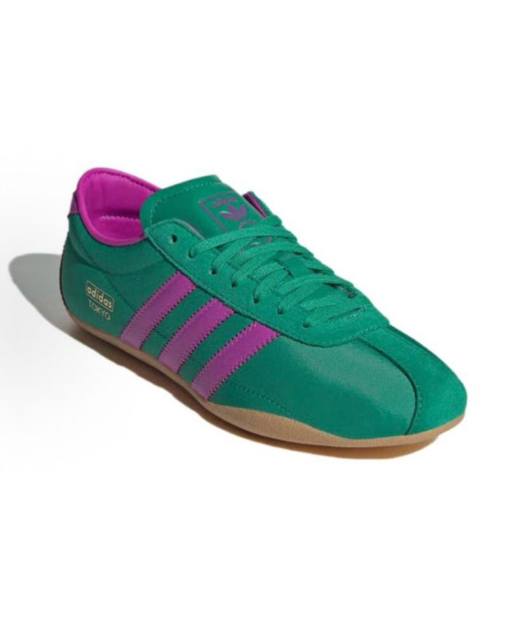 ADIDAS Зеленые текстильные низкие кроссовки / кеды, фото 4