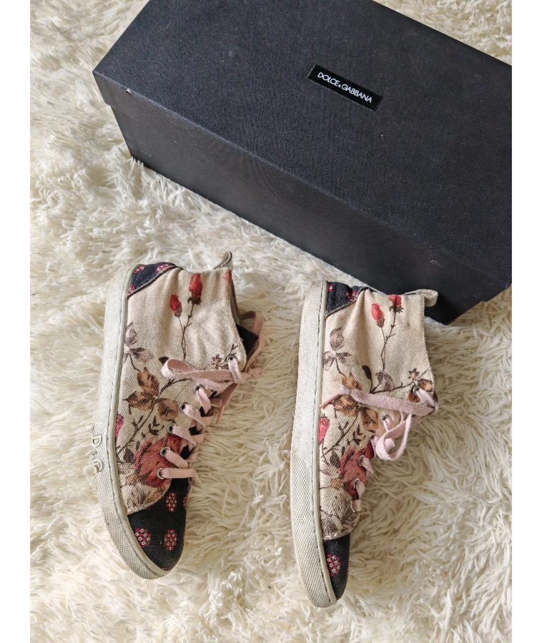 DOLCE&GABBANA Мульти текстильные кеды, фото 3
