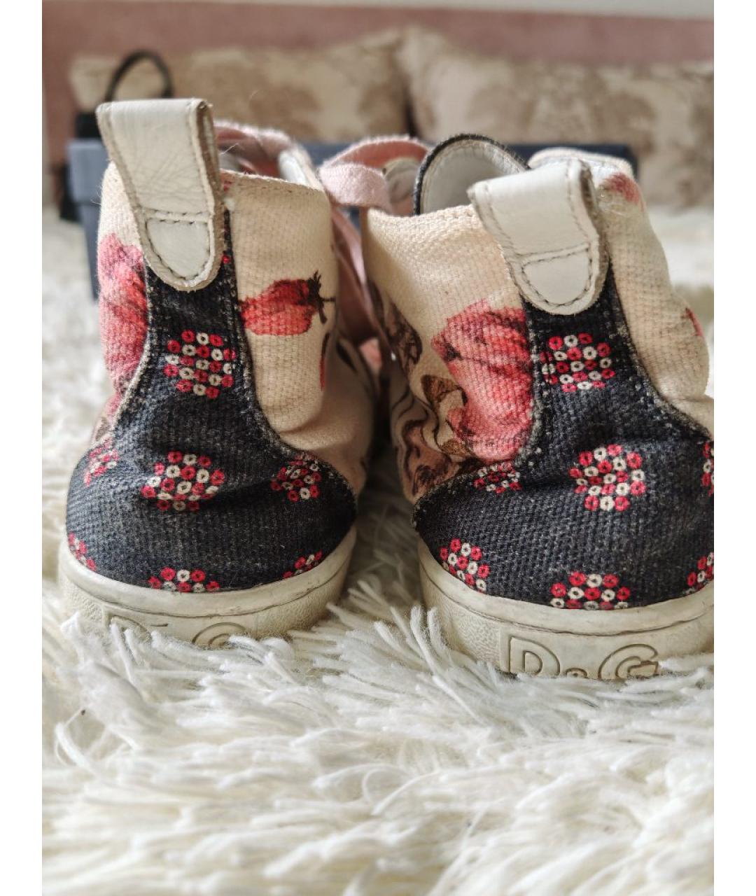 DOLCE&GABBANA Мульти текстильные кеды, фото 4