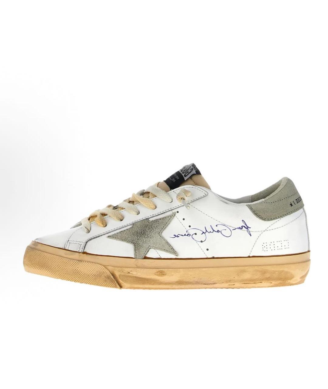 GOLDEN GOOSE DELUXE BRAND Бежевые кожаные кеды, фото 4