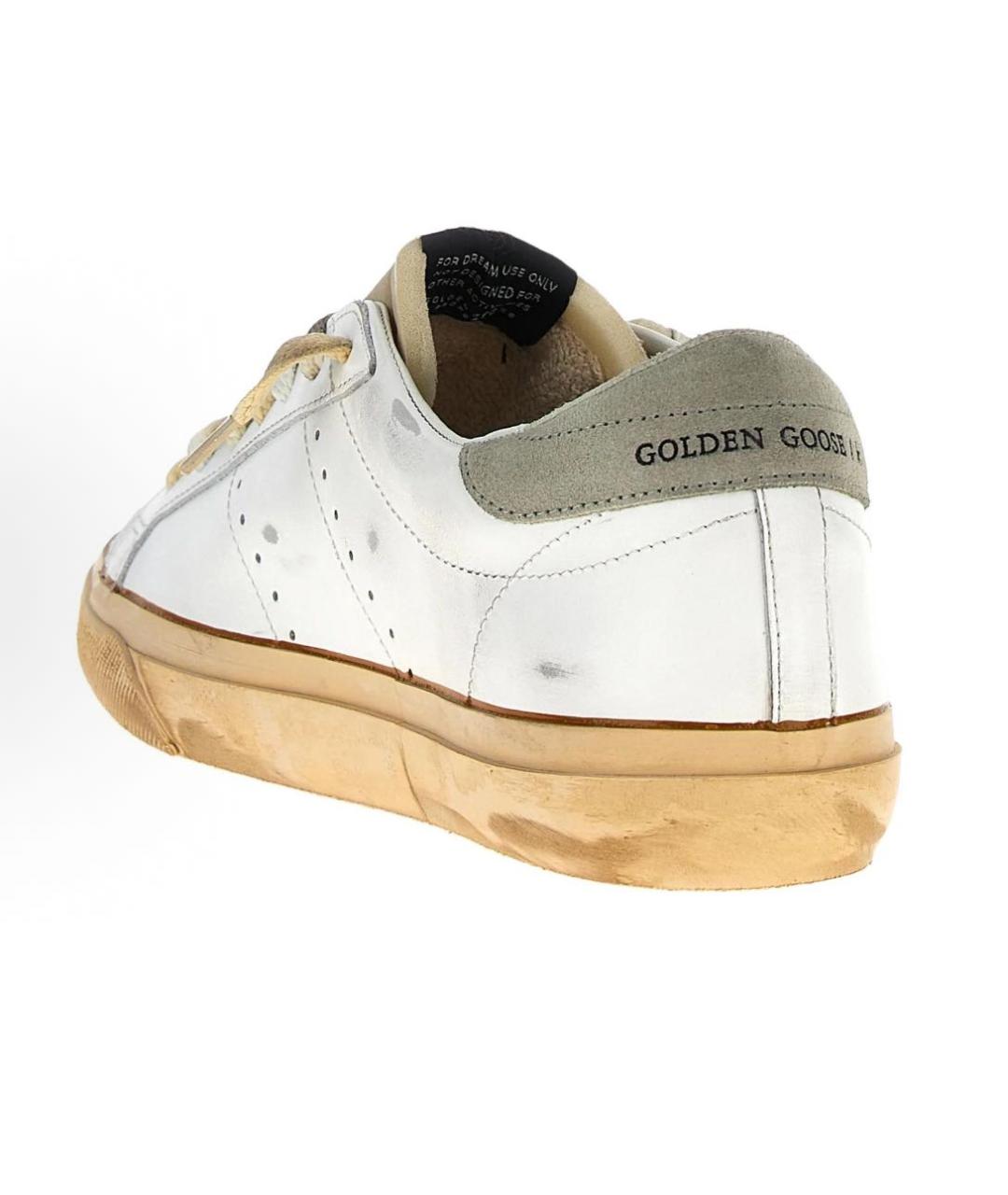 GOLDEN GOOSE DELUXE BRAND Бежевые кожаные кеды, фото 3