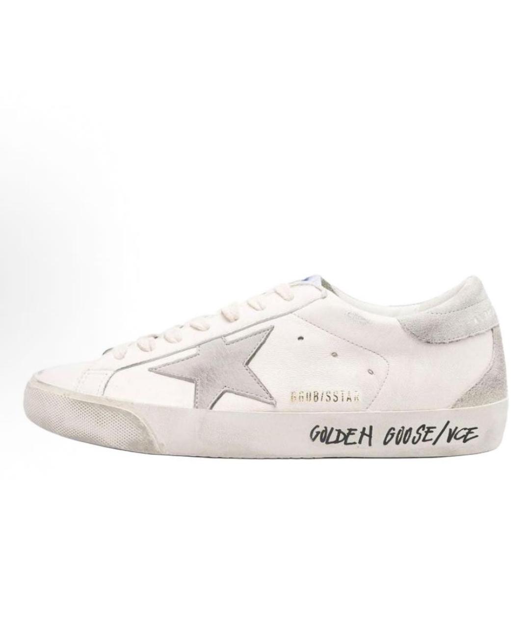 GOLDEN GOOSE DELUXE BRAND Белые кожаные кеды, фото 4