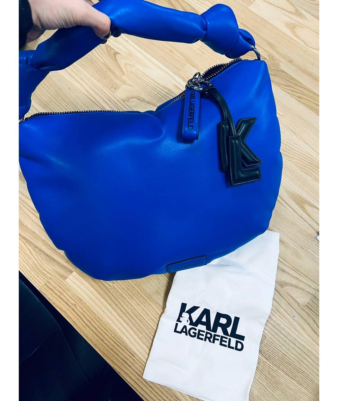 KARL LAGERFELD Синяя сумка с короткими ручками, фото 2