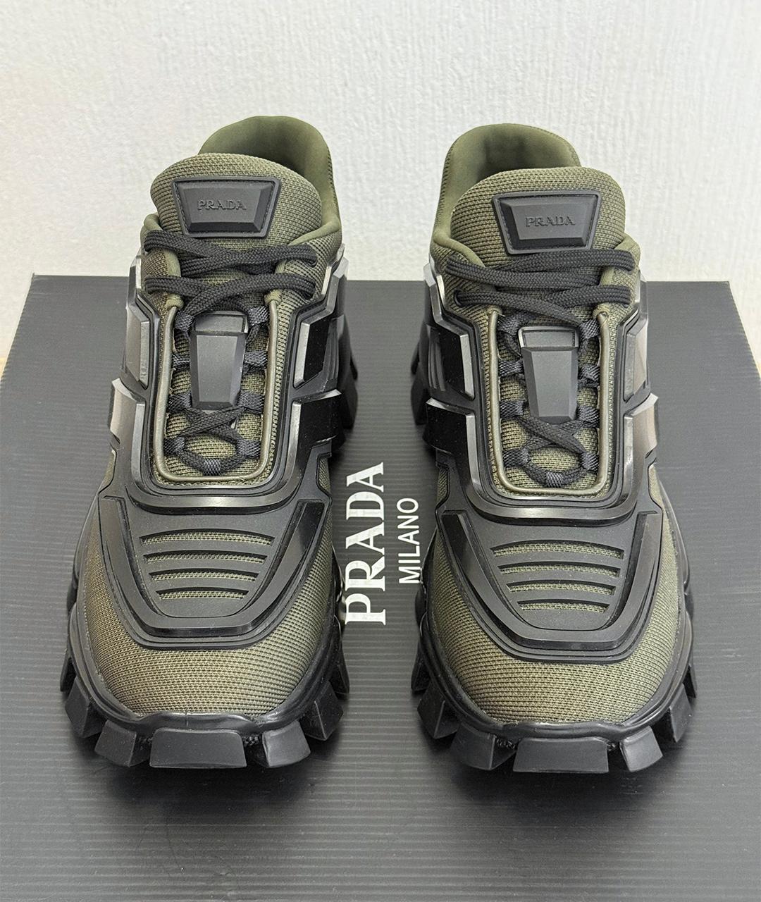 PRADA Хаки кроссовки, фото 3