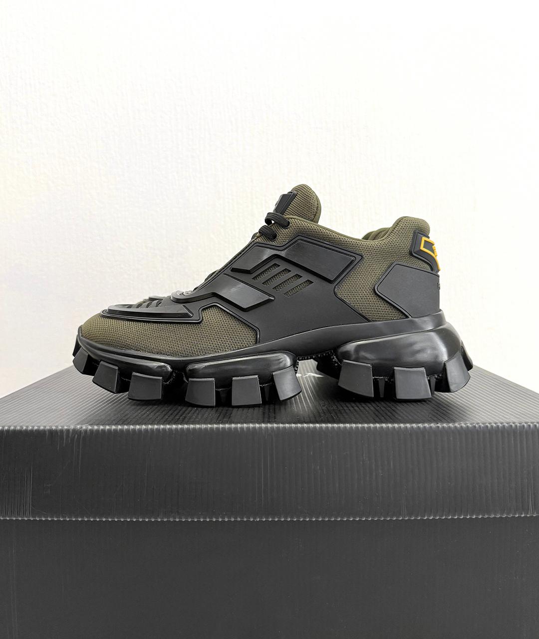 PRADA Хаки кроссовки, фото 4