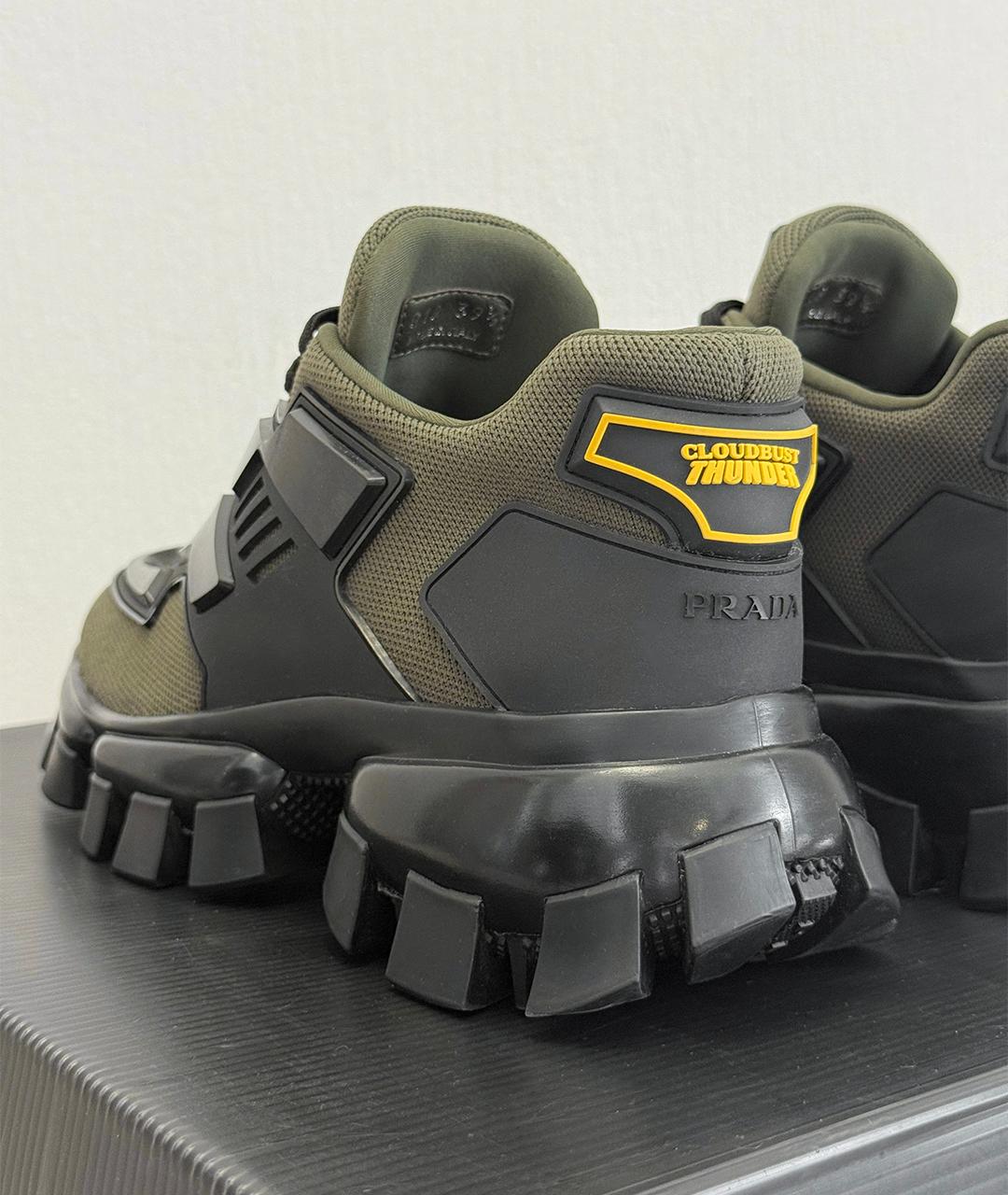 PRADA Хаки кроссовки, фото 9