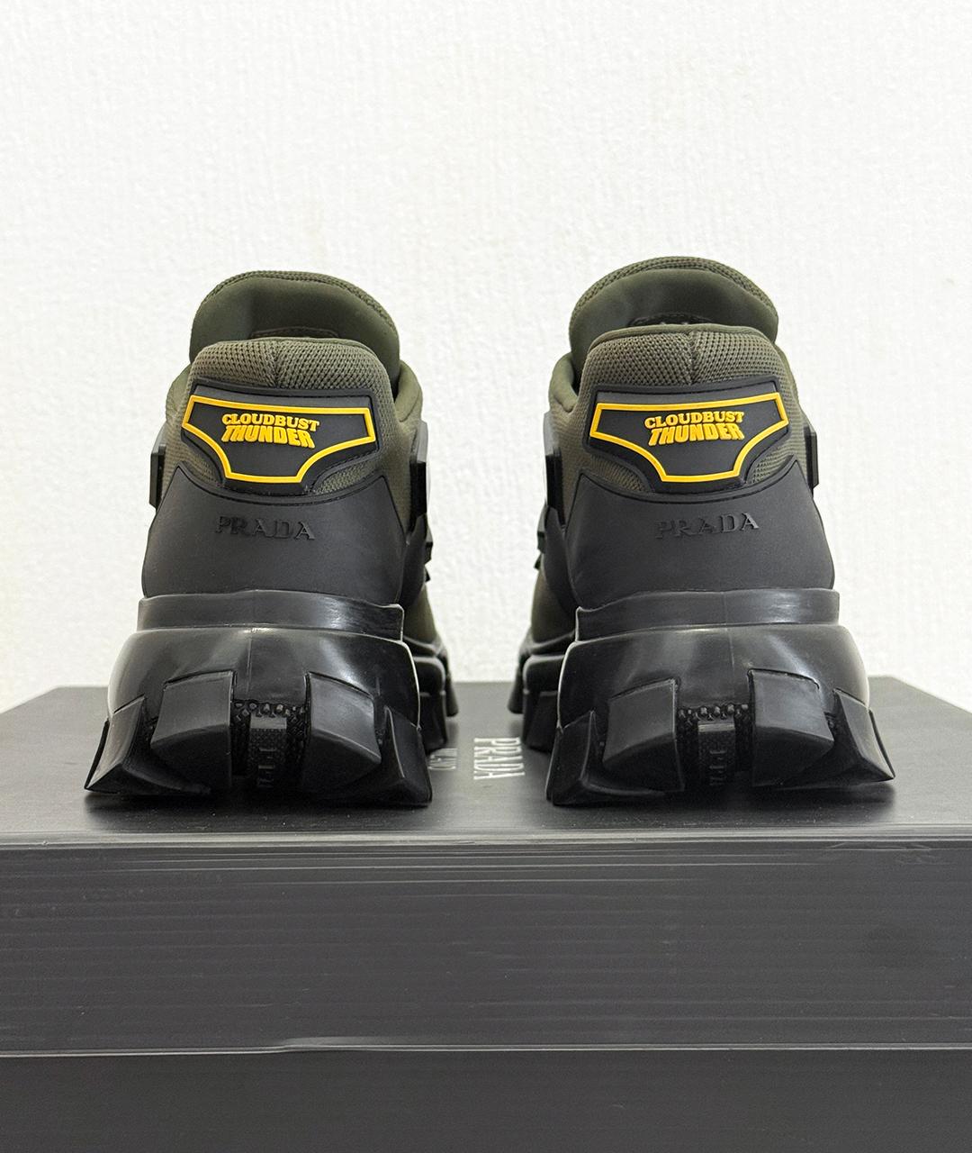 PRADA Хаки кроссовки, фото 7