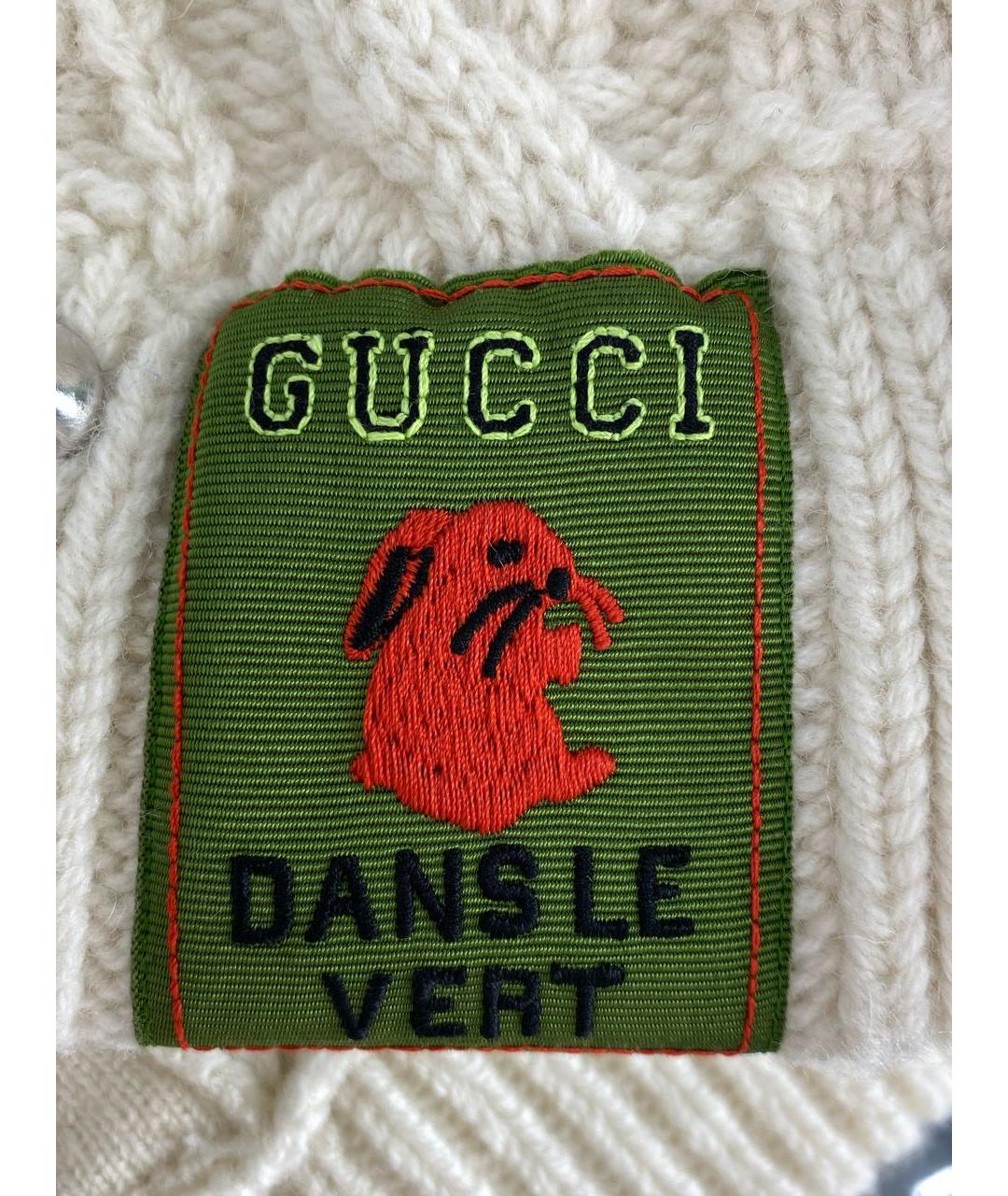 GUCCI Бежевый шерстяной джемпер / свитер, фото 4