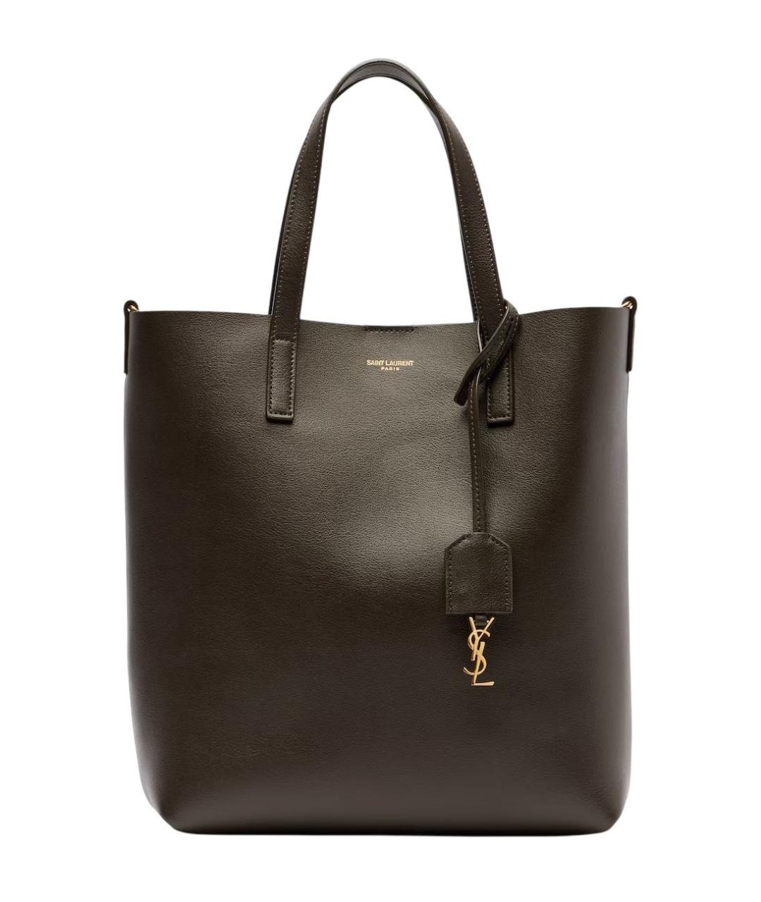 SAINT LAURENT Зеленая сумка тоут, фото 1