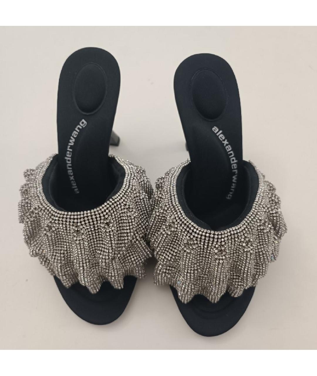 ALEXANDER WANG Черные текстильные мюли, фото 2