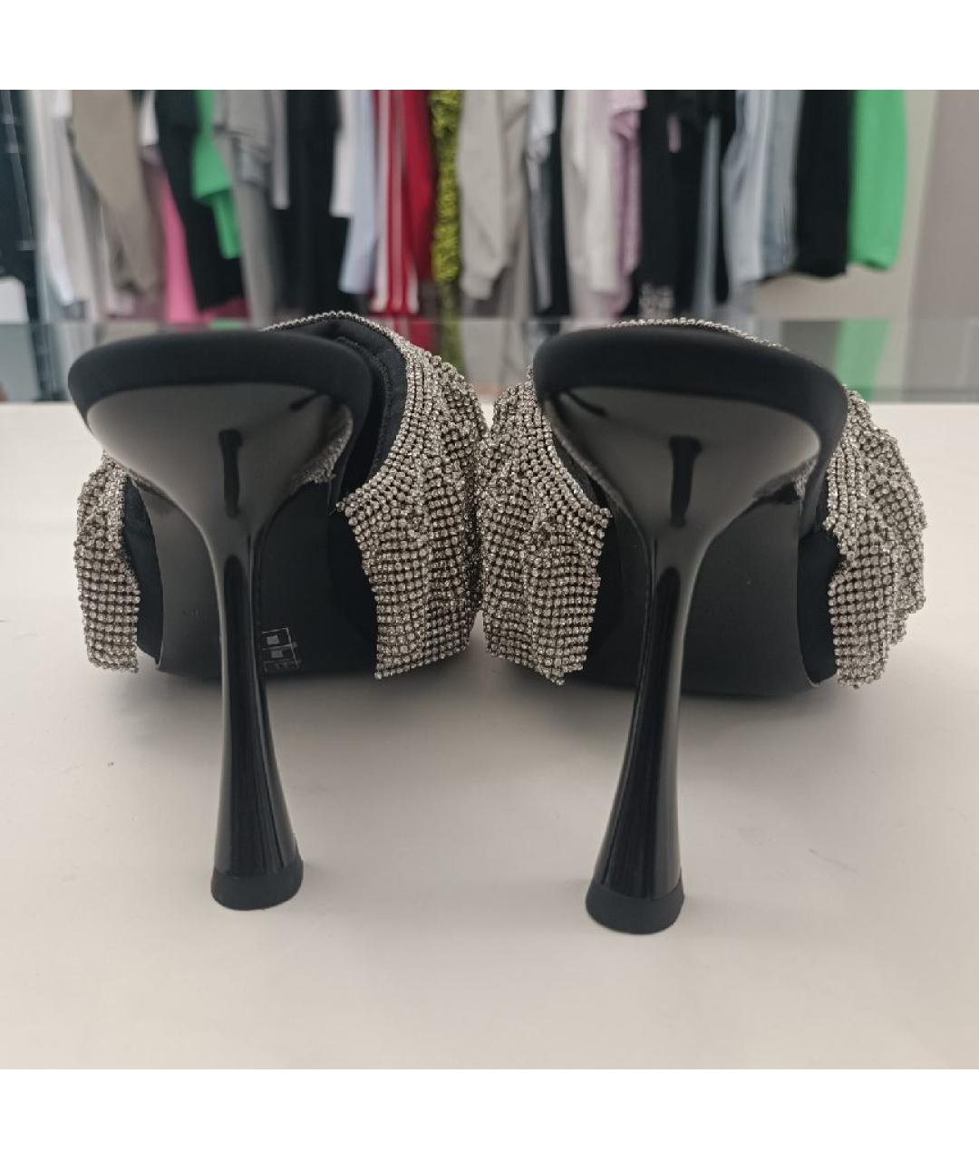 ALEXANDER WANG Черные текстильные мюли, фото 4
