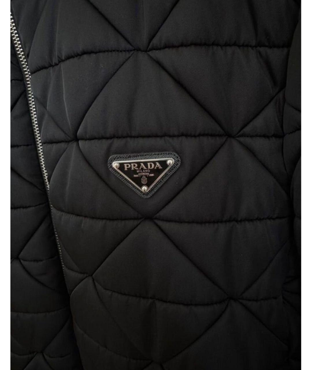 PRADA Черная полиэстеровая куртка, фото 2