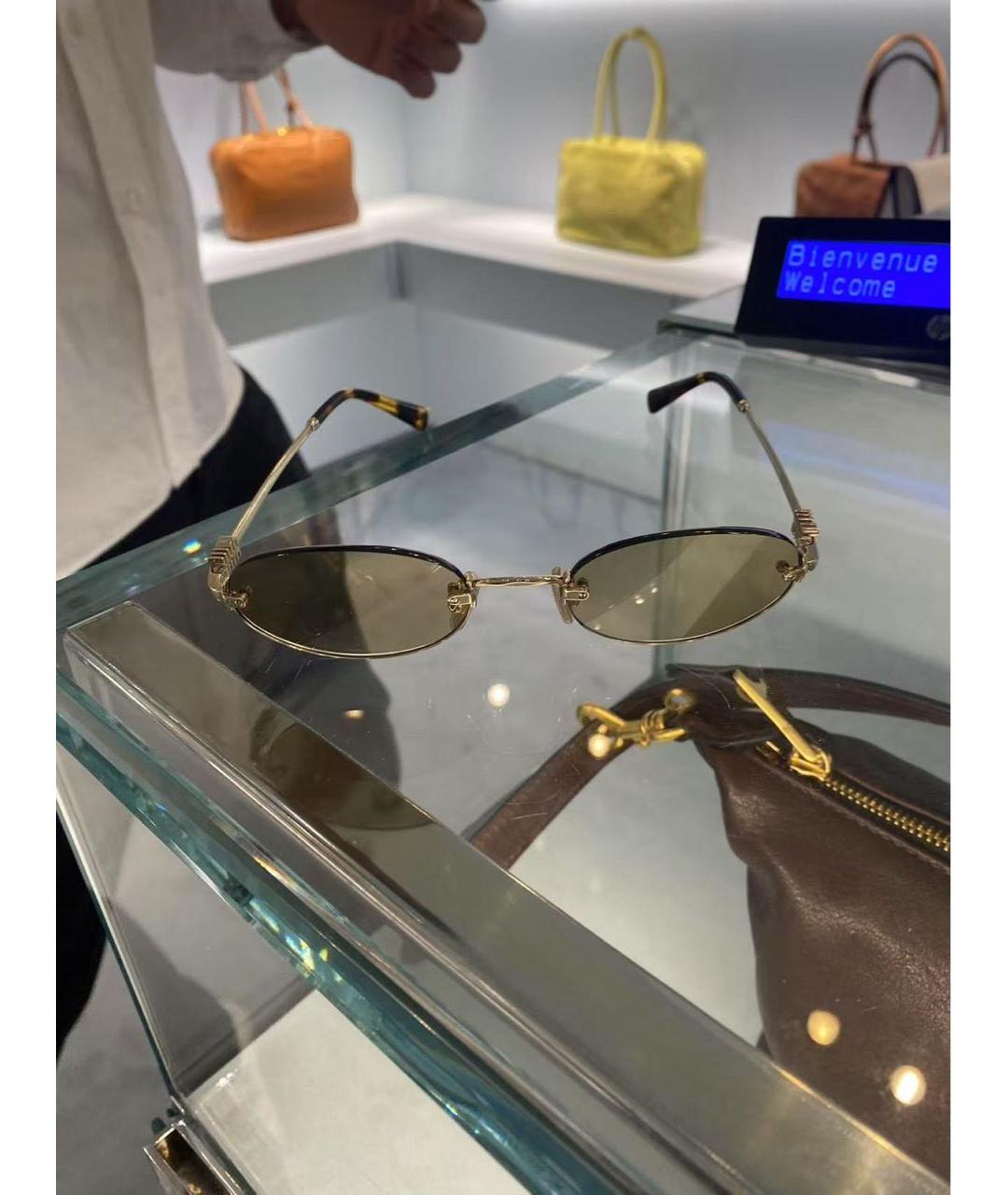 MIU MIU Бежевые солнцезащитные очки, фото 2