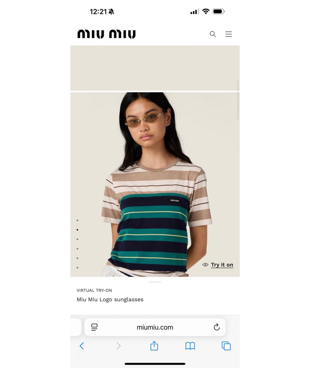 MIU MIU Бежевые солнцезащитные очки, фото 5