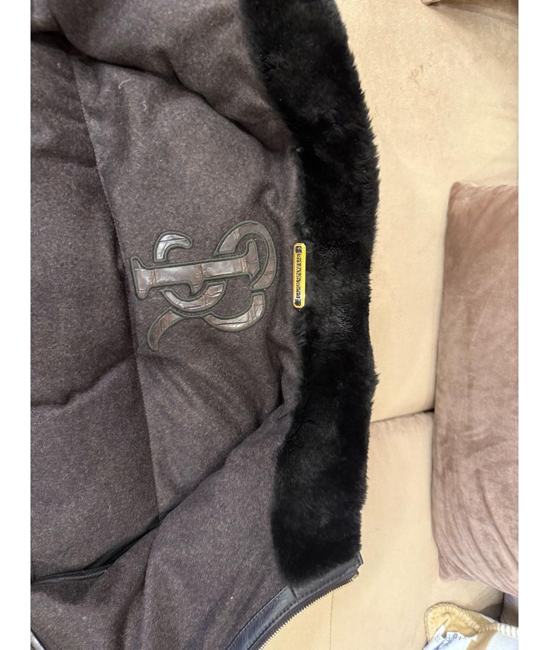 STEFANO RICCI Коричневый кожаный жилет, фото 8