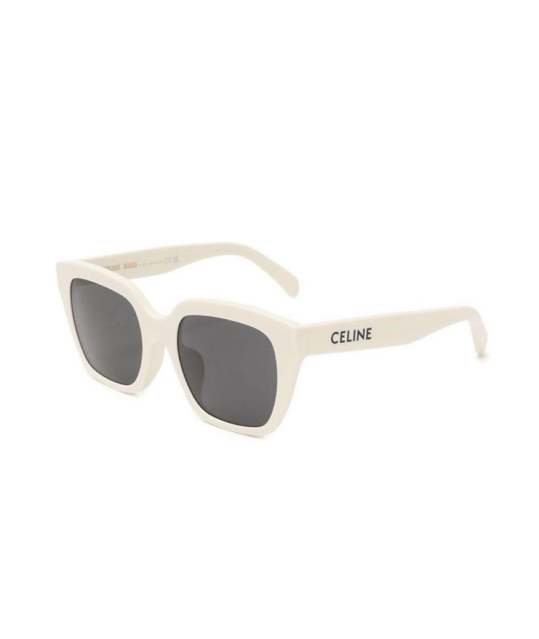 CELINE Белые пластиковые солнцезащитные очки, фото 1