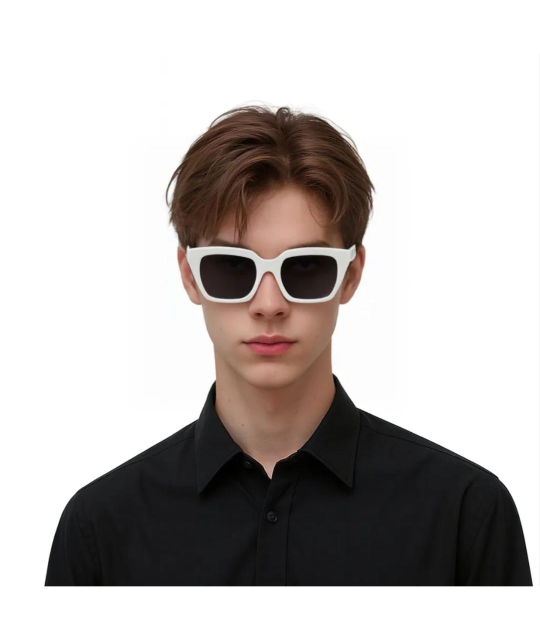 CELINE Белые пластиковые солнцезащитные очки, фото 2