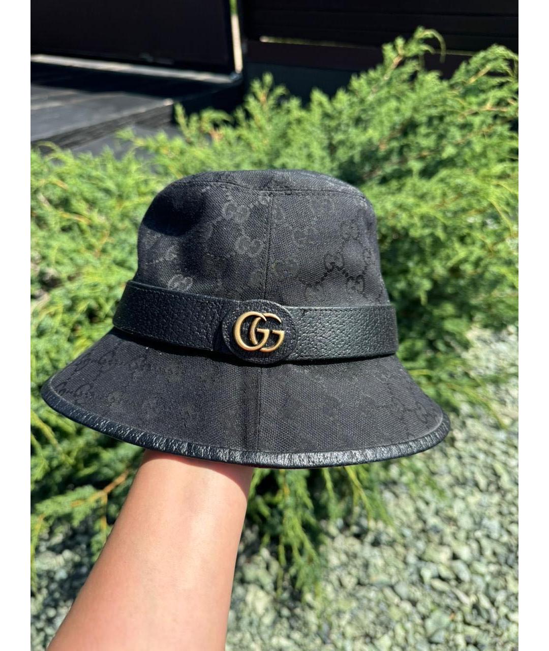 GUCCI Черная кожаная панама, фото 2