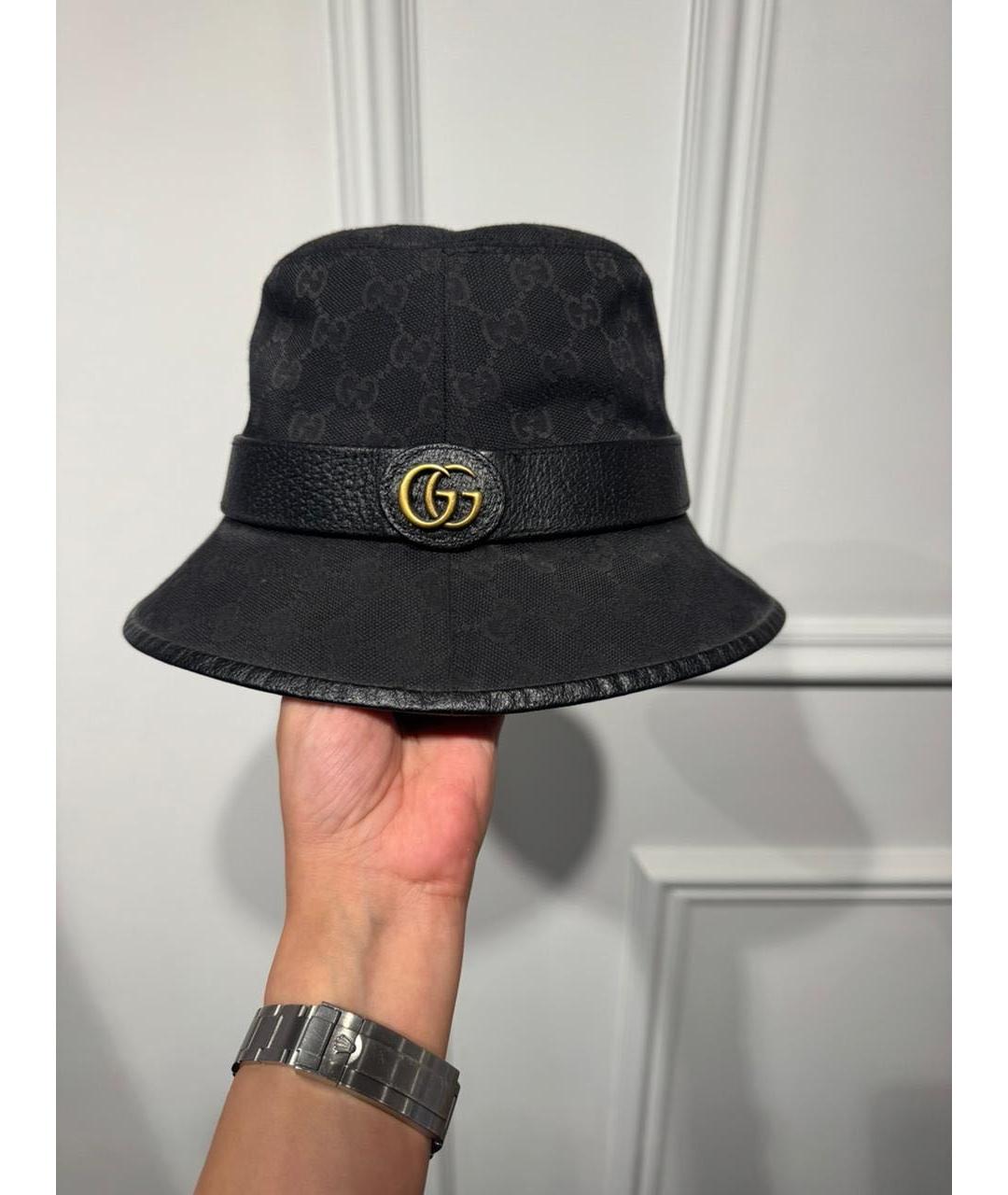 GUCCI Черная кожаная панама, фото 3