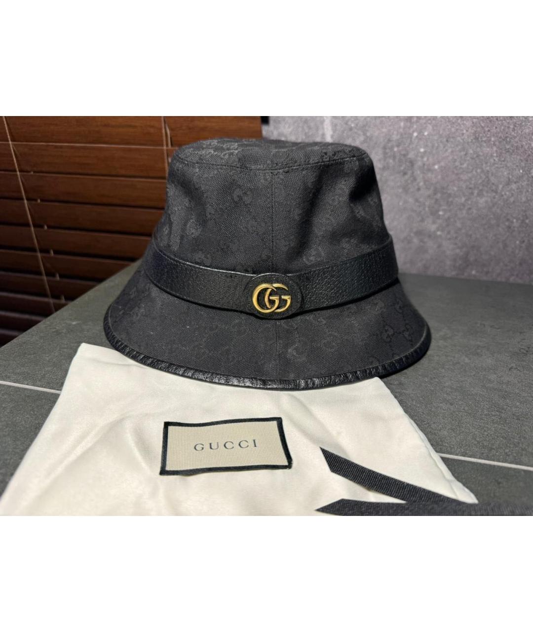 GUCCI Черная кожаная панама, фото 4