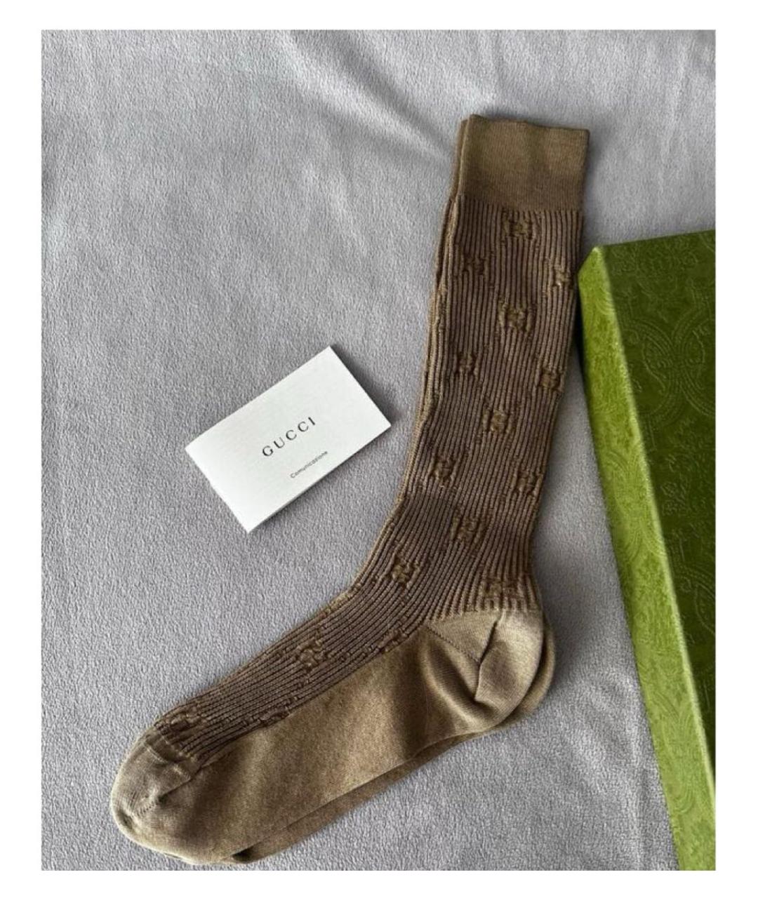 GUCCI Бежевые носки, чулки и колготы, фото 8