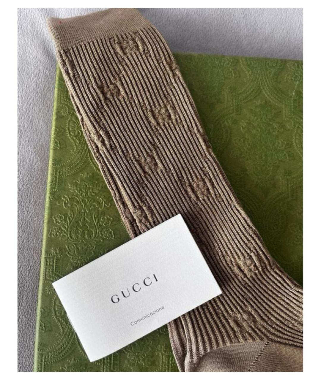GUCCI Бежевые носки, чулки и колготы, фото 6
