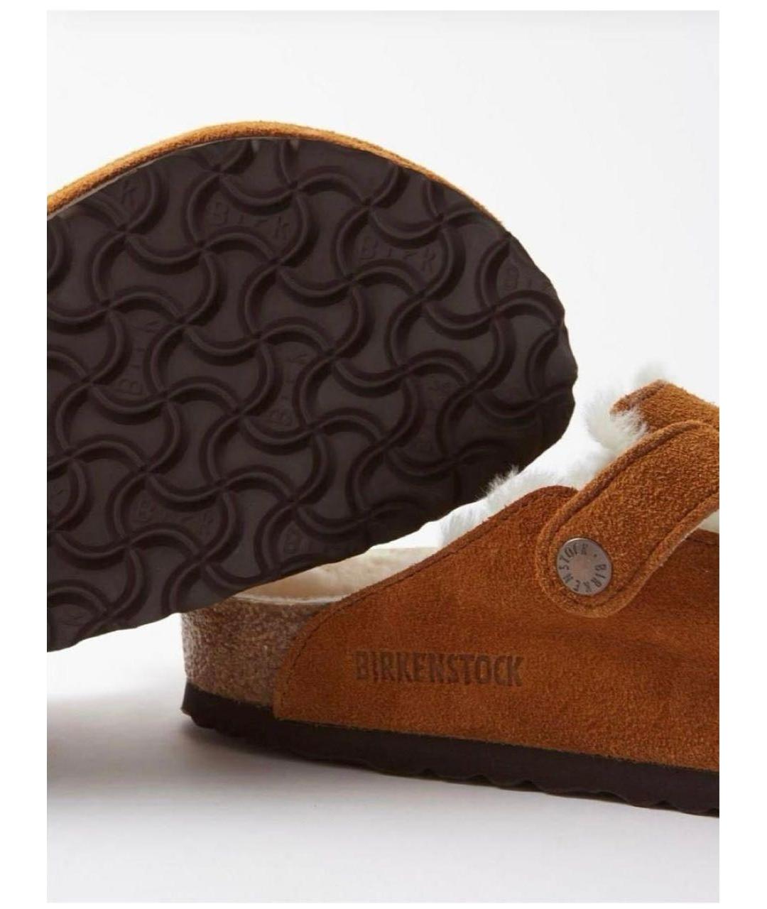 BIRKENSTOCK Коричневые замшевые сабо, фото 4