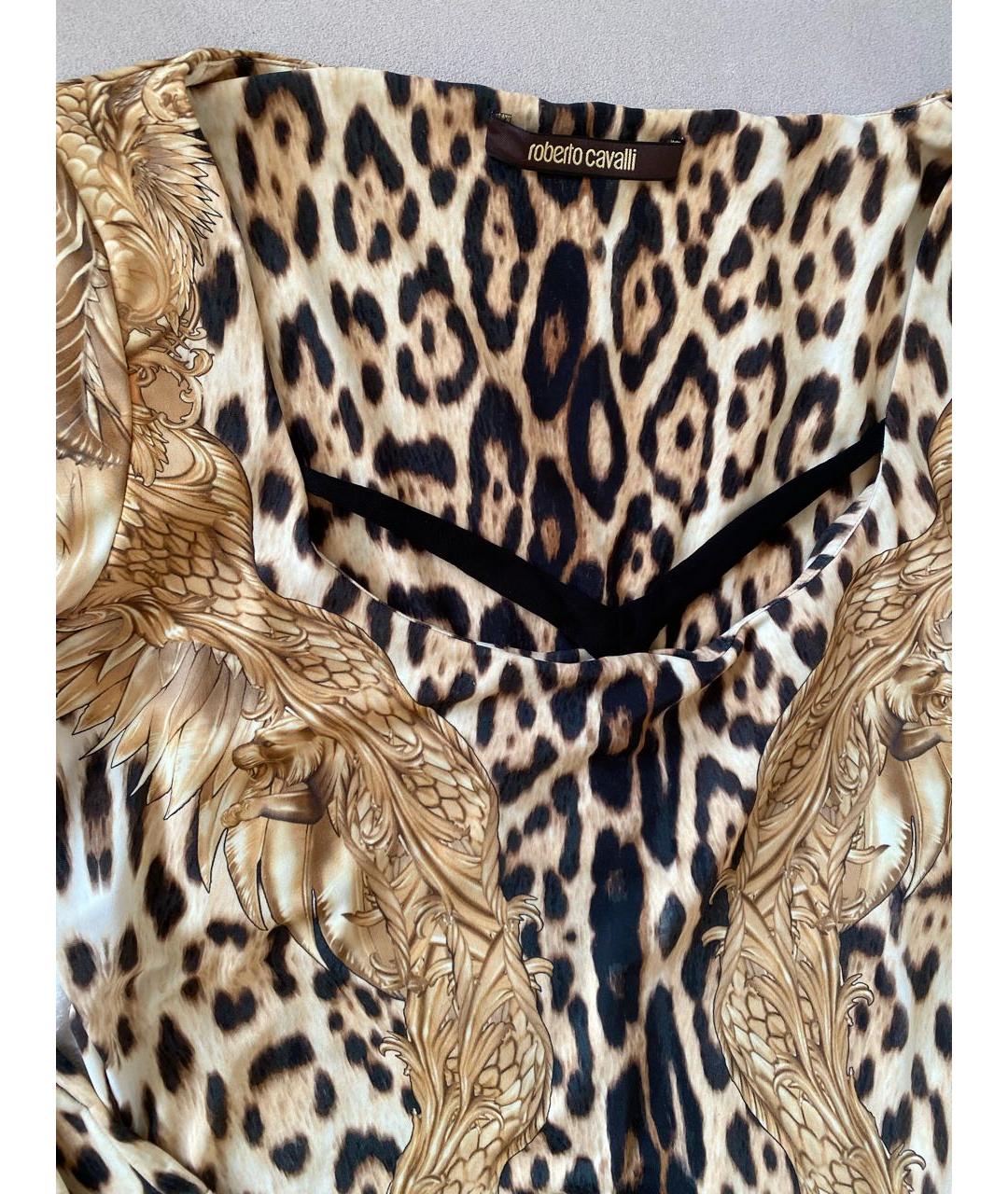 ROBERTO CAVALLI Бежевое полиамидовое коктейльное платье, фото 3