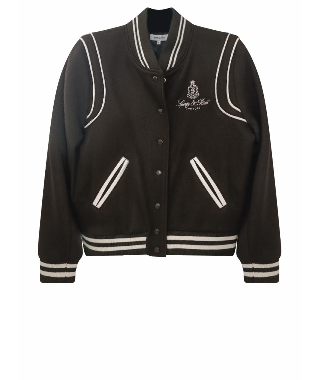 SPORTY AND RICH Коричневая шерстяная куртка, фото 1