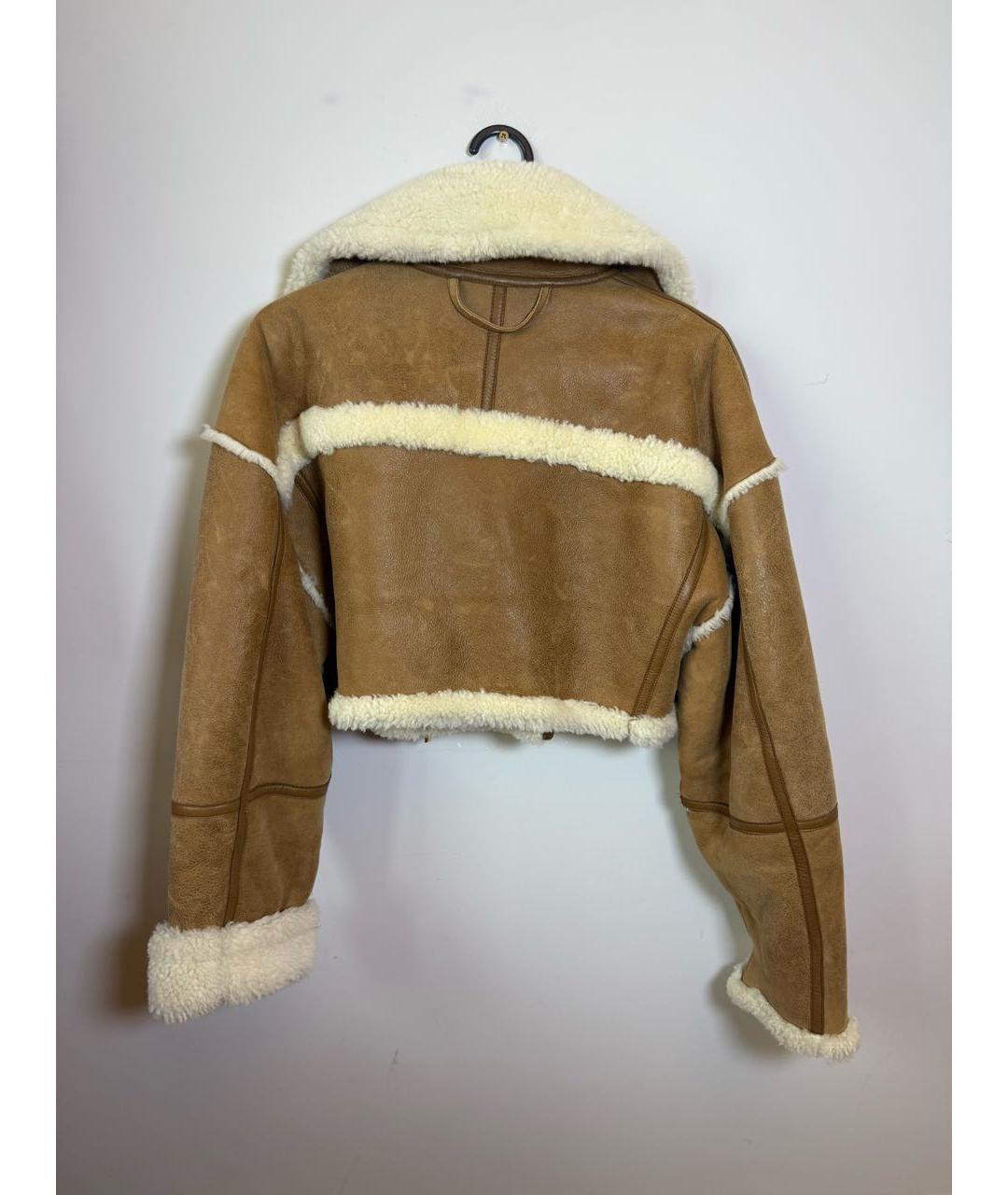 JACQUEMUS Коричневая шерстяная дубленка, фото 3