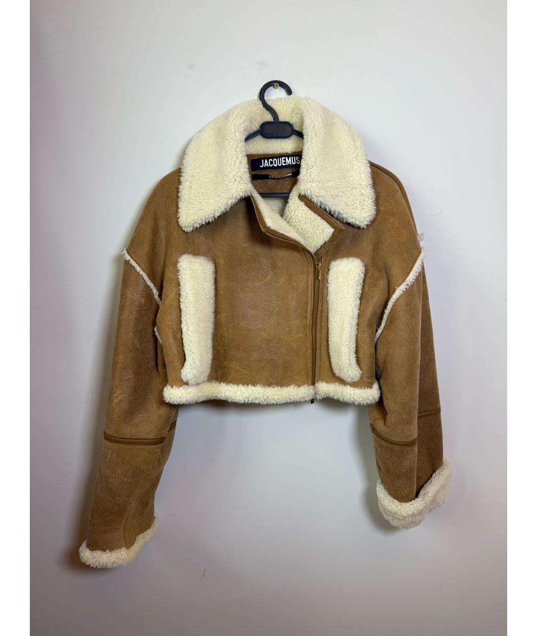 JACQUEMUS Коричневая шерстяная дубленка, фото 2