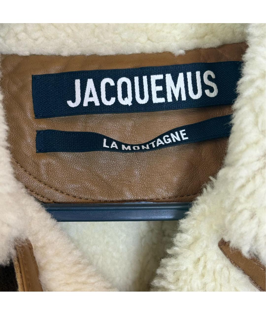 JACQUEMUS Коричневая шерстяная дубленка, фото 5