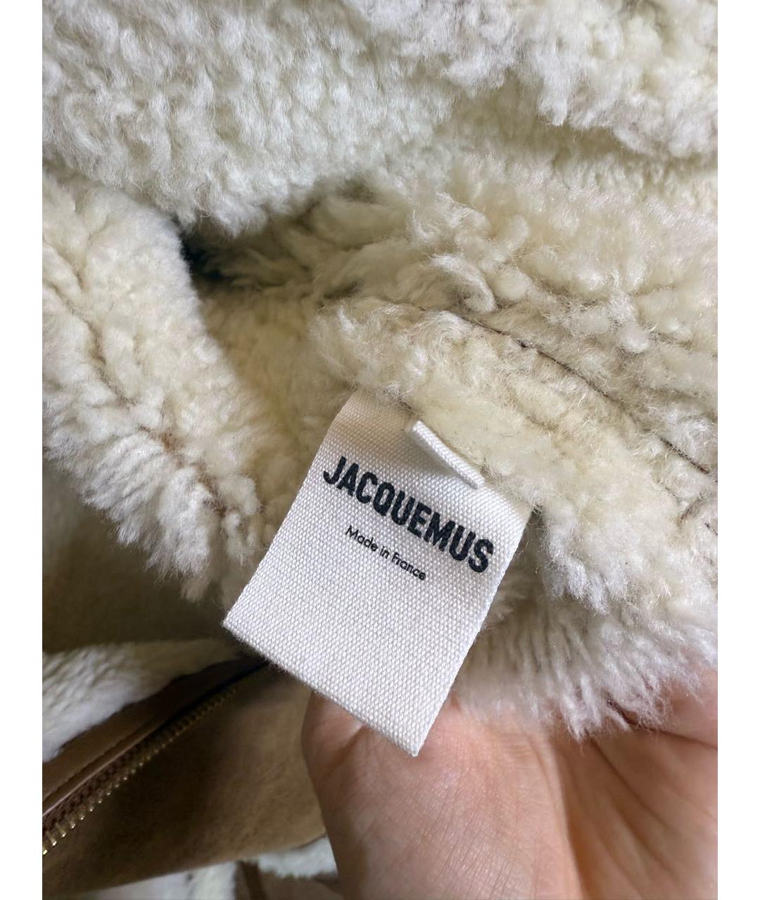 JACQUEMUS Коричневая шерстяная дубленка, фото 6