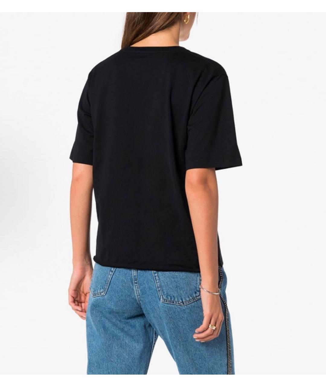 SAINT LAURENT Черная хлопковая футболка, фото 5