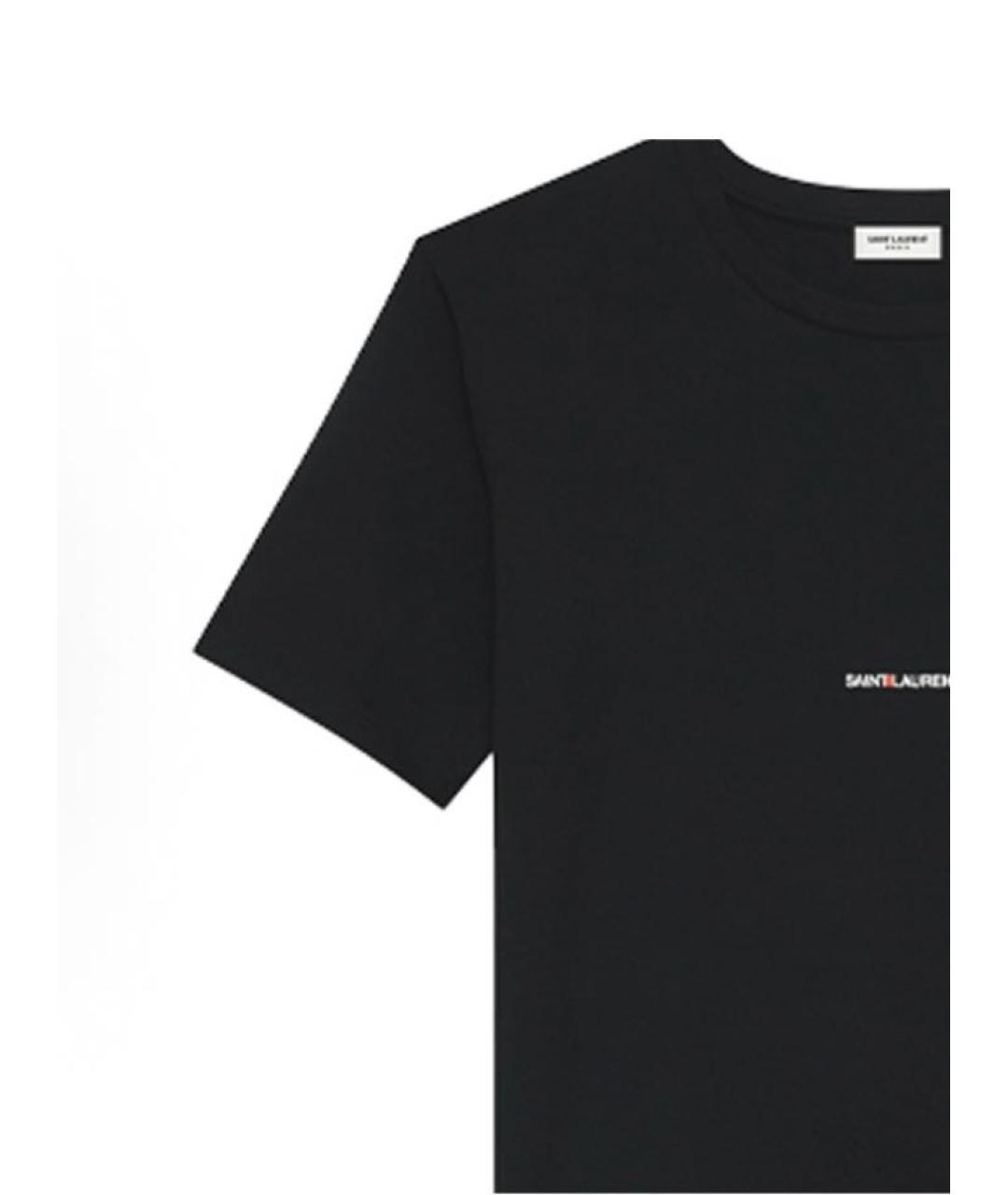 SAINT LAURENT Черная хлопковая футболка, фото 6