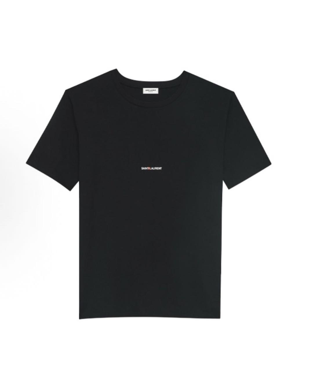 SAINT LAURENT Черная хлопковая футболка, фото 8